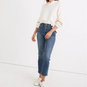 MADEWELL HIGH-RISE SLIM STRAIGHT JEANS IN GLYNN WASH SIZE 27